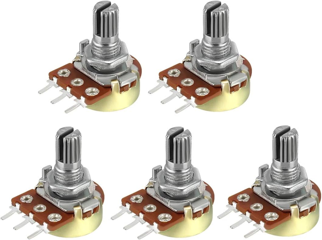 WH148 1M Ohm Variable Resistors Single Coil Film Potentiometer 5pcs