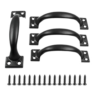 LinkMejor 4Pcs 6” Poignées de Porte Métal Bow, Tirage de Porte Vintage Noir
