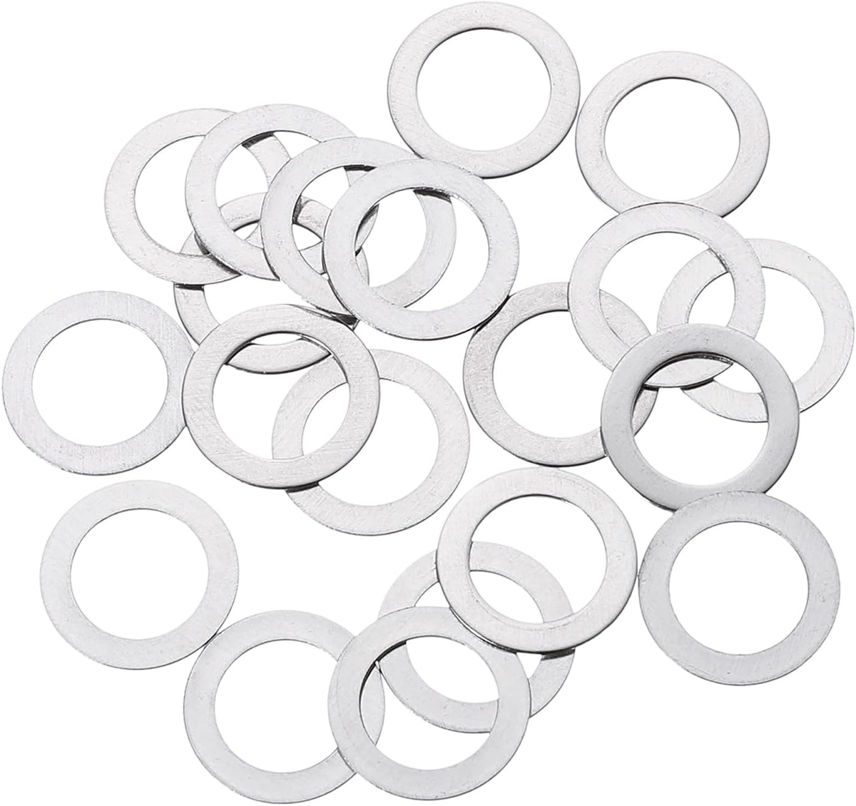 100 Pcs M10 Flat Washer, 10x16x0.5mm Thickened 304 Stainless Steel Flat Spacers for Screw, Bolt, Automotive, Industrial Machinery