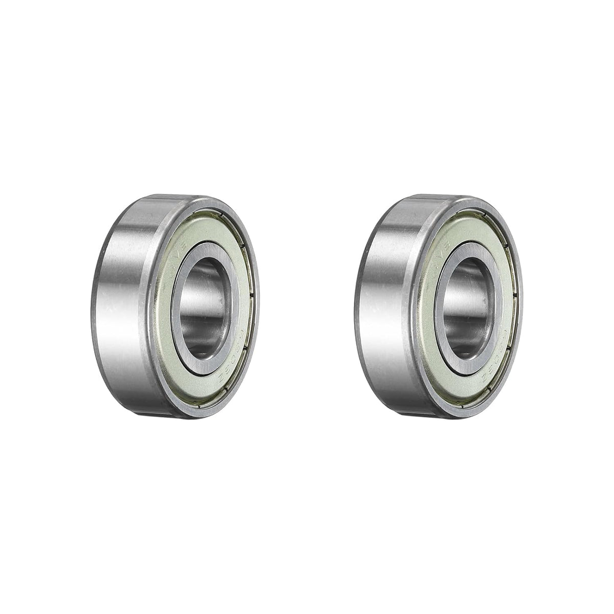 6203ZZ Deep Groove Ball Bearing, 2pcs 17 mm x 40 mm x 12 Mm(ID x OD x T) Chrome Steel Z2 Double Steel Sealed Bearing, Silver