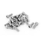 9mm Long M2.5x7mm Socket Cap Screws Hex Key Head Bolts 100 Pcs