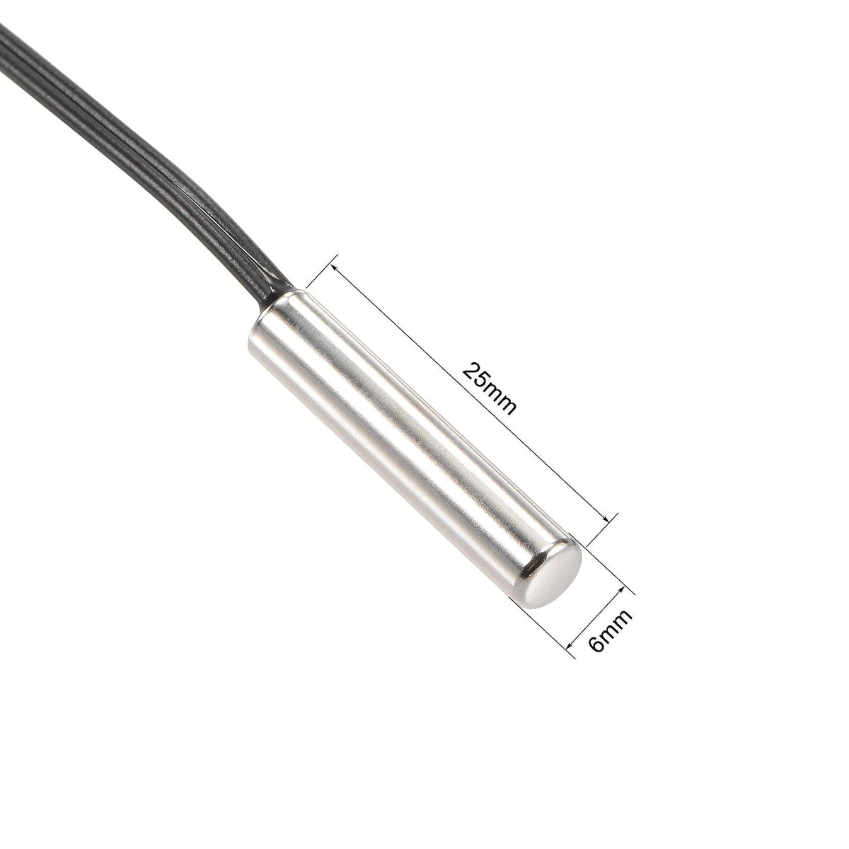 2pcs 100K B3950 Capteur de Température à Projet, Câble de Projet Thermique NTC en Acier Inoxydable 50cm