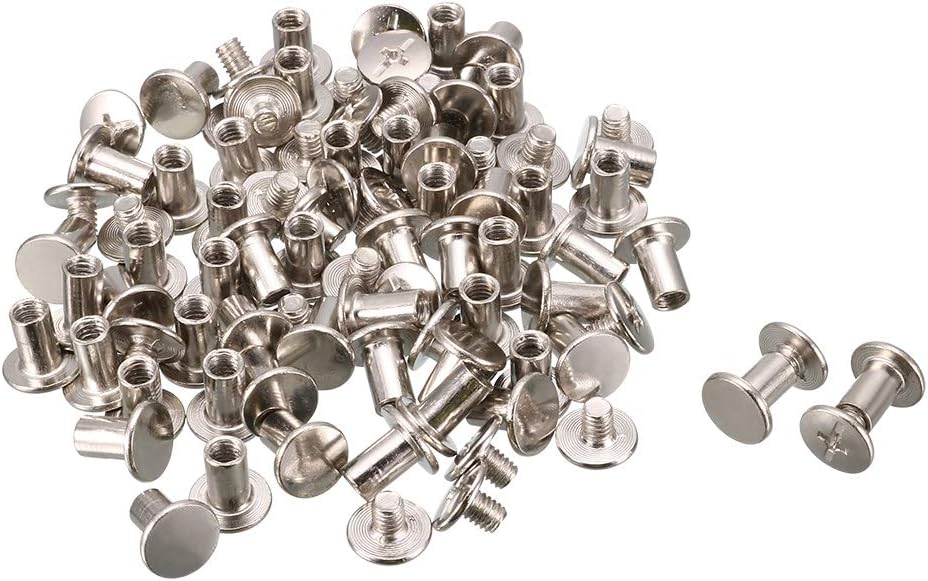 Screw Post Female 5x8mm Belt Buckle Binding Bolts Leather Fastener 500 Sets