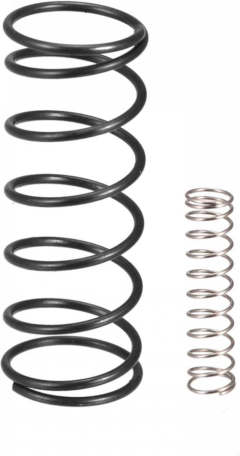 10pcs 0.4x5x20mm, 10pcs 1.2x15x40mm 304 Stainless Steel Compression Springs Silver Tone