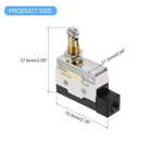 Limit Switch Roller Plunger DCMC-5020 Mount 1NC+1NO 3D Printer Door Switch Metal Momentary Switch 4 Pcs