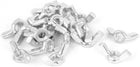 1/4 Inch-20 Thread Butterfly Shape Carbon Steel Wingnut Wing Nut 20pcs