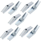 M8 Dia Female Thread Spring Loaded Hollow Wall Anchor Toggle Wing Nut 10pcs