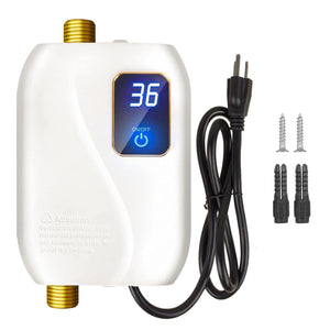 Apa caldă instant electrică fără rezervor 110V, 3000W, Apa caldă sub chiuvetă cu afișaj digital, Apa caldă la cerere electrică pentru bucătărie și baie