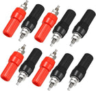 10 Pcs Audio Terminal Connector 4mm Banana Jack Panel Mount