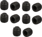 M4 X 4mm Cup Point Hex Socket Grub Set Screws Black 10pcs