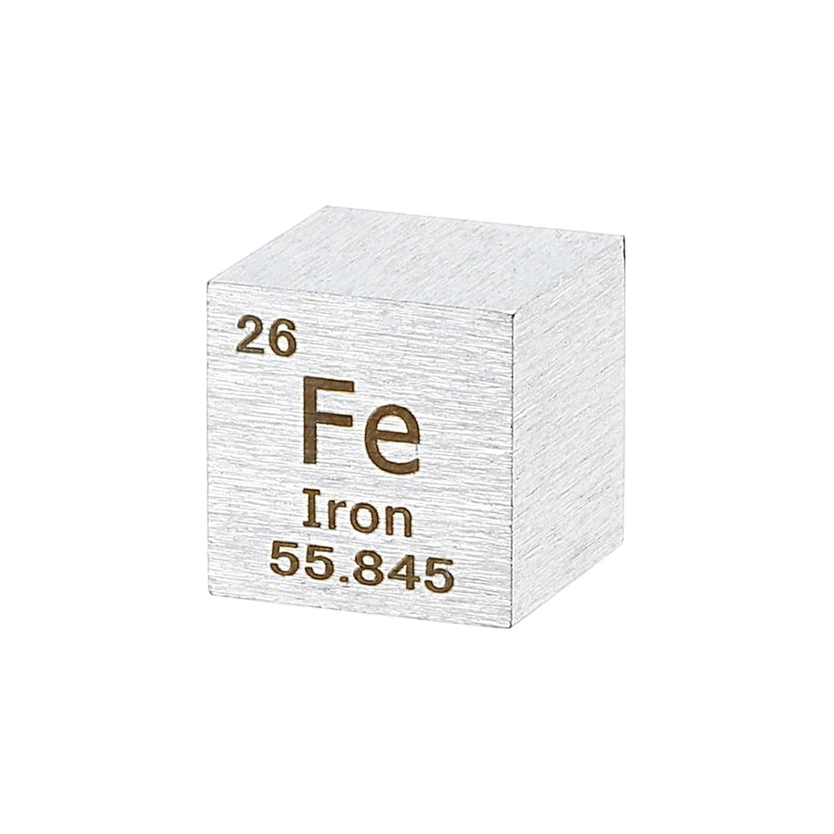 Iron Cube, 0.5 Inch High Density Metal Element Cube Metal Density Cube for Chemical Elements Collection Science Education Experiment Application, Silver