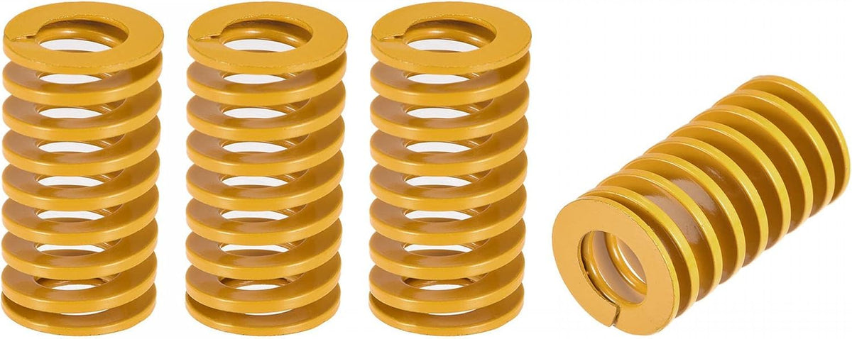 3D Printer Die Spring, 27mm OD 50mm Long 4pcs Spiral Stamping Light Load Compression Mould Die Springs for 3D Printer Electric Part, Yellow