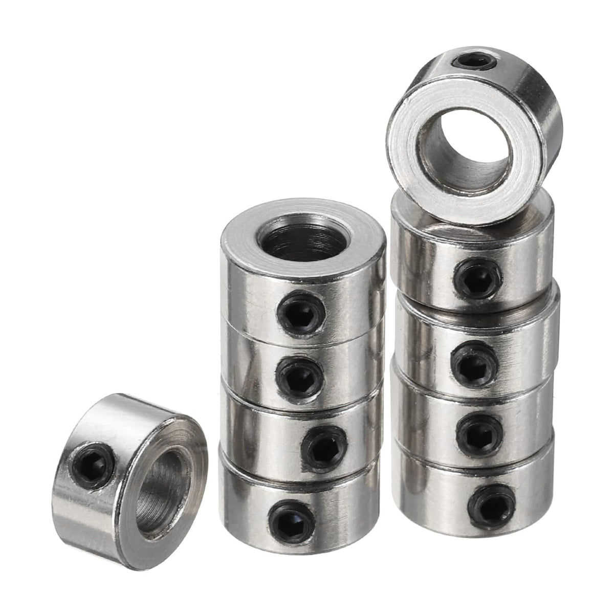 10pcs 5mm Shaft Lock Collar T5 Lead Screw Lock Ring, Stainless Steel Set Screw Collars