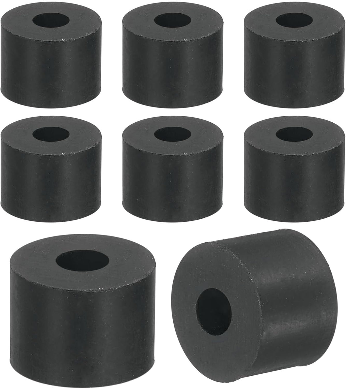 12Pcs Thick Rubber Spacer, 5/8 Inch OD x 1/4 Inch ID x 1/2 Inch Thickness Round Rubber Bushings Anti Vibration Flat Spacer Washers for Home Industrial Machinery