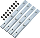 Straight Line Connector, 4Pcs 7.1inch Inside Joint Brackets with M8 Screws for 4545 Series Aluminum Extrusion Profile T Slot 10mm (Silver)