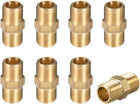 Brass Male to Male Straight Pipe Hex Fitting G1/8 x G1/8 Male Thread Connector 8pcs