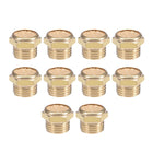 1/4 PT Sintered Bronze Exhaust Muffler with Brass Body Flat 10pcs