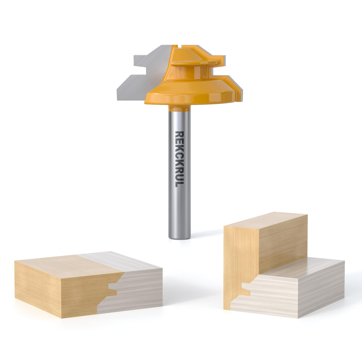 LinkMejor 45 Degree Lock Miter Router Bit 1/4" Shank Cutting Height: 1/2"