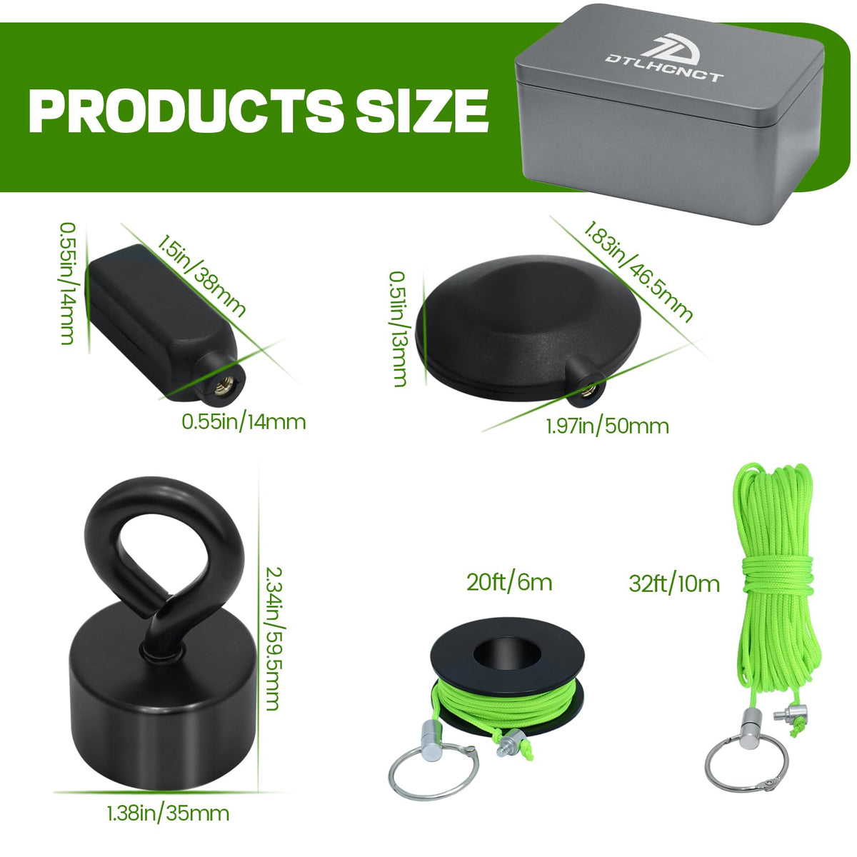 LinkMejor 1250 Lbs (567KG) Magneettinen johtopidastinmagneetti