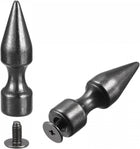 LinkMejor 10x35mm Screw Back Rivets, 15 Sets Solid Leather Studs Spike for DIY Black