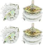 4pcs 10mm Mount Hole Dia 2P6T 2 Deck 14Pins Band Channel Rotary Switch