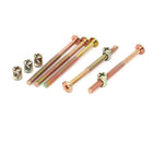 a16110800ux0728 M6x90 mm 58 mm Half Thread Hex Socket Drive Furniture Bolts w Barrel Nuts 5 Sets (Pack of 5)
