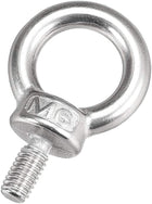 Lifting Eye Bolt M6 x 12mm Male Thread 304 Stainless Steel for Hanging, Pack of 4