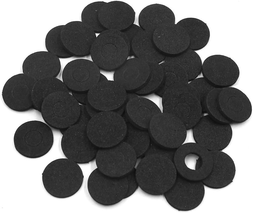 50pcs 16 x 7 x 2mm Black Sponge O Shape Flat Washer Gasket for Car Vehicle