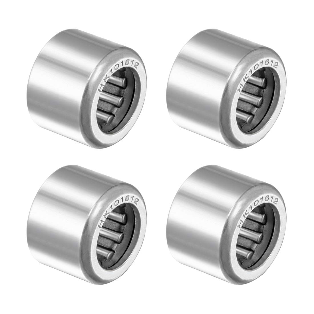 HK101612 Drawn Cup Needle Roller Bearings, Open End, 10mm Bore, 16mm OD, 12mm Width 7800N Static Load 6700N Dynamic Load 19000rpm Limiting Speed 4pcs