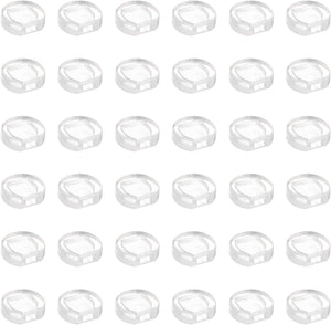 40Pcs Silicone Clip-on Earring Pads, 0.35 Inches Comfort Earrings Backs Clip Earring Cushions for Clips on Earrings(Clear)