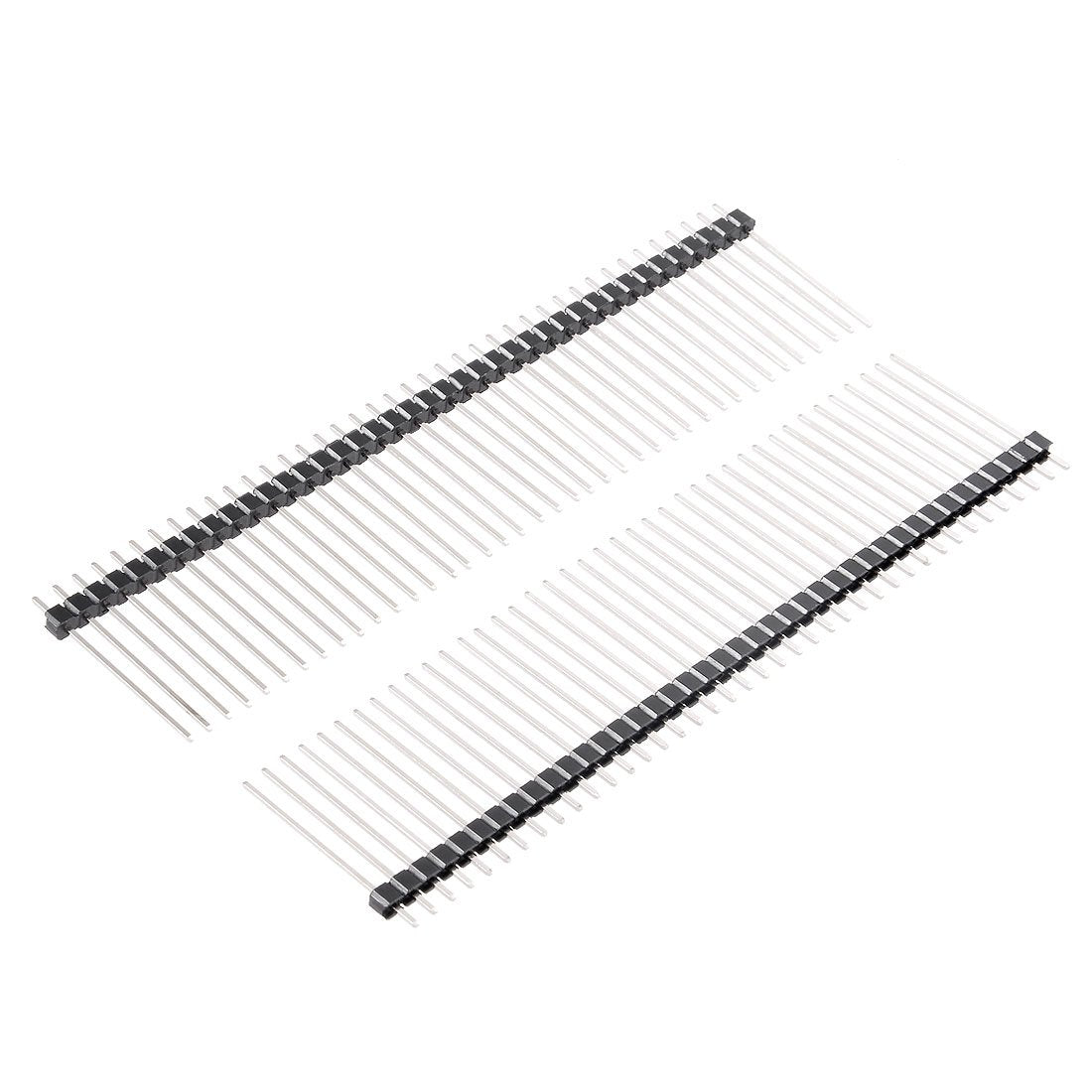 30Pcs 2.54mm Pitch 40-Pin 23mm Length Single Row Straight Connector Pin Header Strip for Prototype Shield