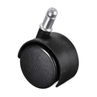 2 Inch Twin Swivel Casters Nylon Wheel Universal 11x22mm Stem Swivel Caster Each Wheel Capacity 38Lbs for Office Furniture, Black