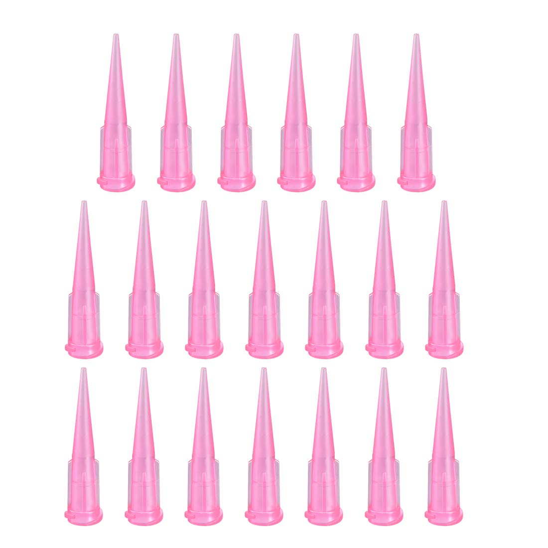 Industrial Blunt Tip Tapered Dispensing Fill Needle 20ga X 1.26 inches Pink 20pcs