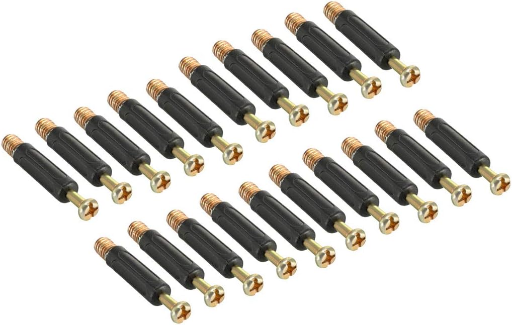 Furniture Connecting Fitting 6mm Dia Thread 40mm Length Bolts Screws Plastic Covered 20 Pcs