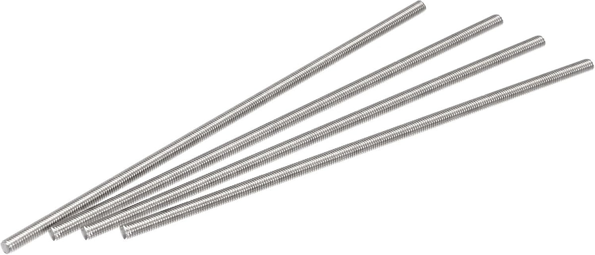 4Pcs M5 x 200mm Fully Threaded Rod 304 Stainless Steel Right Hand Threads