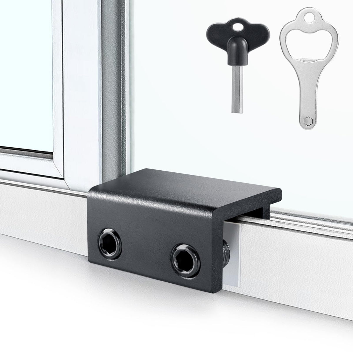 LinkMejor Bloqueos de Ventana, Adecuados para Ventanas Corredizas Horizontales y Verticales (4 Unidades)