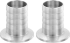 2Pcs 1" x 1" Hose Barbed Adapter, 304 Stainless Steel Hose Pipe Fitting Sanitary Adapter for Vacuum Systems, Industrial Pipe Connections, Silver