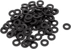 4mm x 8mm x 1mm Insulation Nylon Flat Spacer Washer Black 100pcs