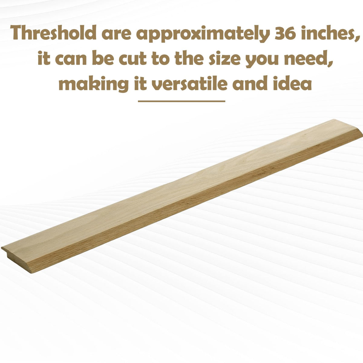 LinkMejor Solid Red Oak Interior Threshold Wood Overlap Threshold Doorways Reducer Threshold, 36 Inch Long (Classic Style)