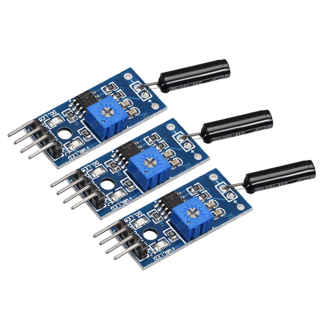 High Sensitive Vibration Switch Sensor Module SW-18010P Normally Open Alarm Sensor Module for Arduino 3pcs