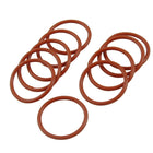 10 Pcs 30mm x 2.5mm Silicone O Ring Oil Sealing Washers Grommets Red