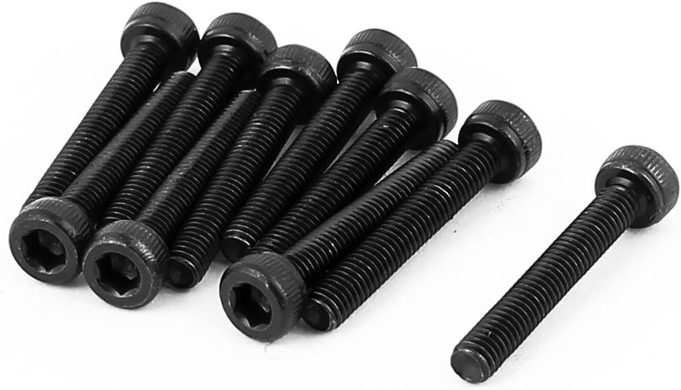 10 Pcs RC Model Car Part M3 X 20mm Metric Hex Socket Countersunk Flat Head Screw Bolts Black