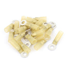 20 Pcs RV5.5-6 Heat Shrink Electrical Connectors Shrinkable Wire Solder Terminals AWG 12-10 Yellow