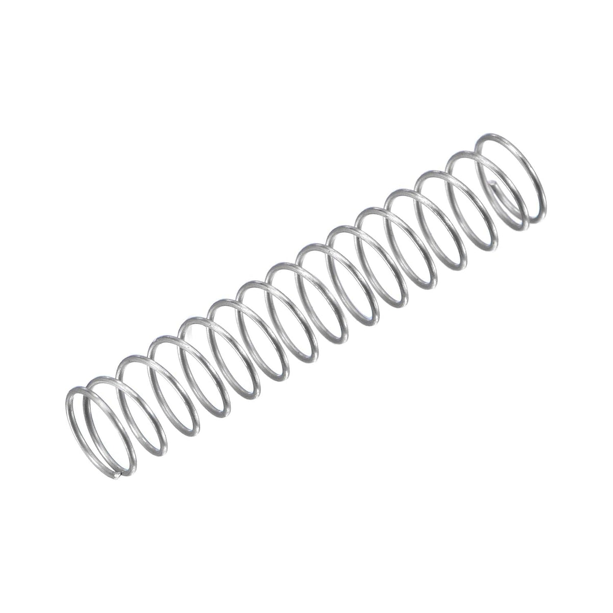 Compression Spring,304 Stainless Steel,4mm OD,0.3mm Wire Size, 12mm Compressed Length,20mm Free Length,2N Load Capacity for Home Projects, Silver Tone, 15pcs