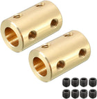 6mm to 8mm Bore Rigid Coupling Set Screw L22XD14 Copper,Shaft Coupler Connector for 3D Printers, Motor Accessories,2pcs