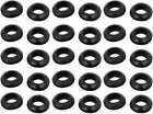 30 PCS 14mm Inner Dia Double Sides Rubber Wire Grommets Gasket Ring Cable Protector Black