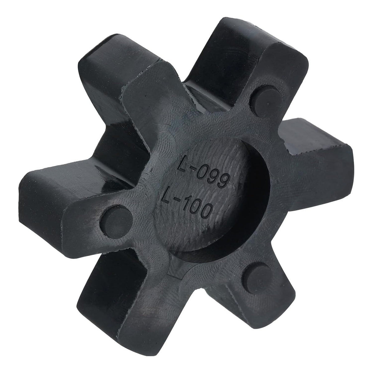 L099/L100 Jaw Coupling Insert, Flexible Solid Type NBR Rubber Jaw Coupling Center Inserts for L Jaw Coupling L-Jaw Coupler Set, Black