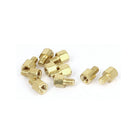 M3x4mm+4mm Male to Female Thread Brass Hex Standoff Spacer 10Pcs