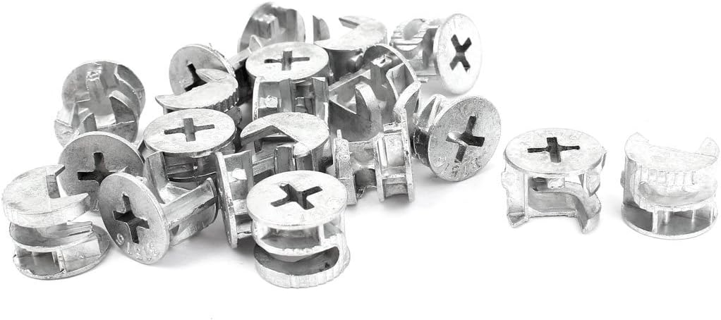 Furniture Connecting Fittings Eccentric Cam Wheel 15mm Dia 20 Pcs