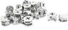 Furniture Connecting Fittings Eccentric Cam Wheel 15mm Dia 20 Pcs